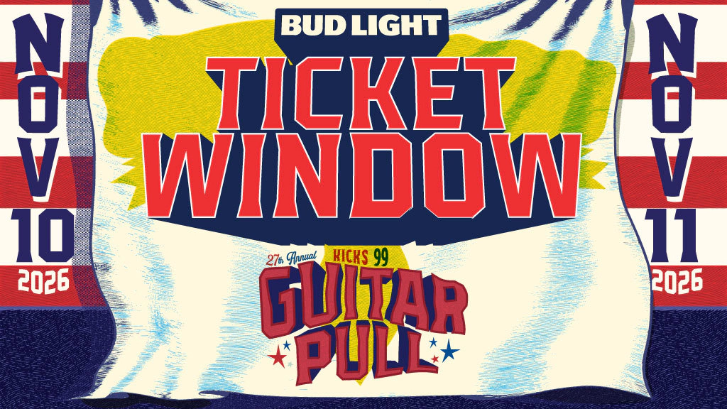KICKS 99 Guitar Pull Bud Light Ticket Window - Enter The Keywords!
