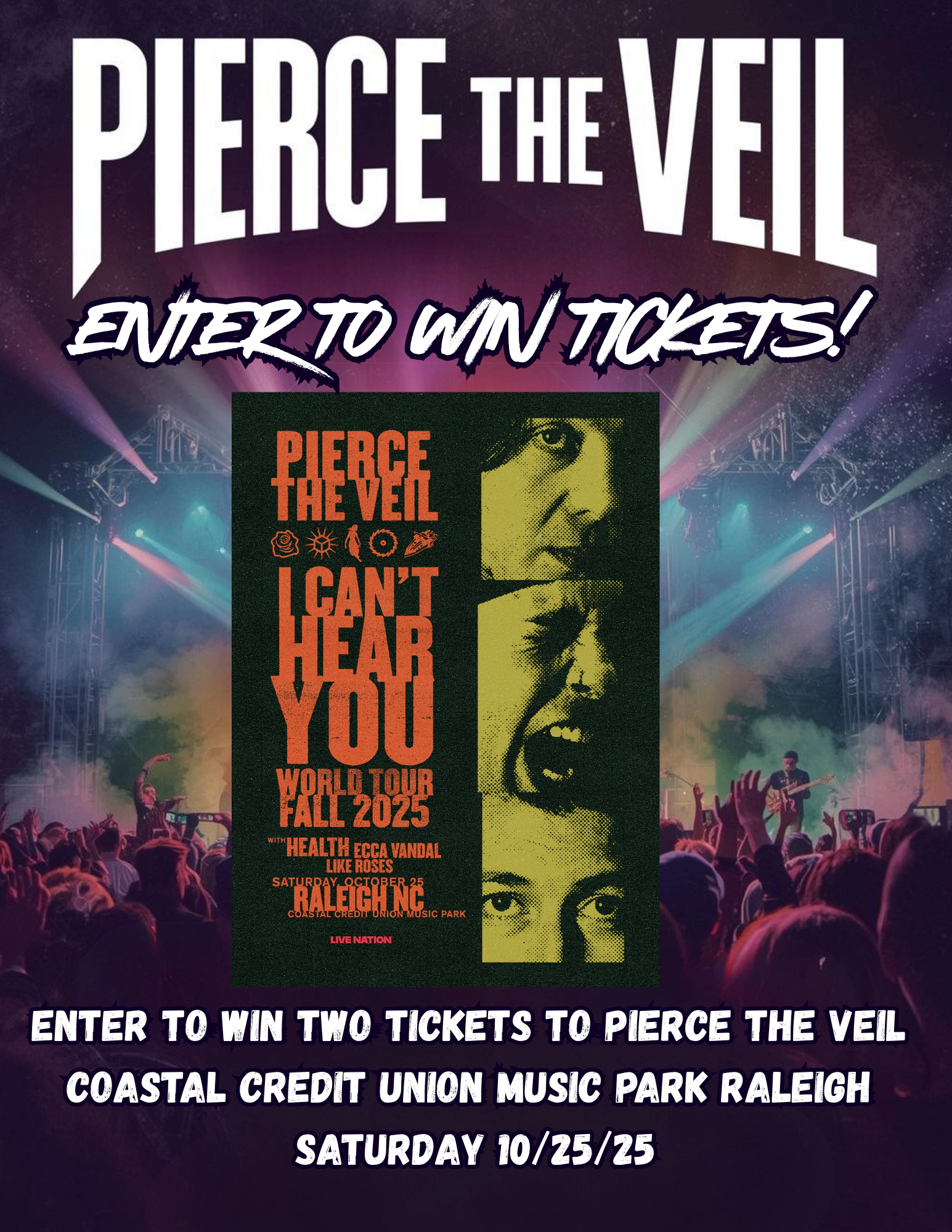 Pierce the Veil Coastal Credit Union Music Park Raleigh 10