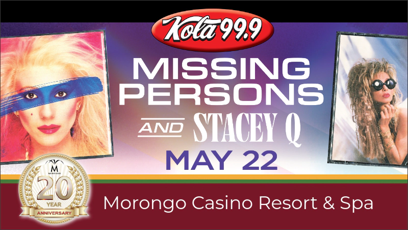 Missing Persons &  Stacey Q at Morongo Casino on Thursday, May 22nd, 2025 at 8pm