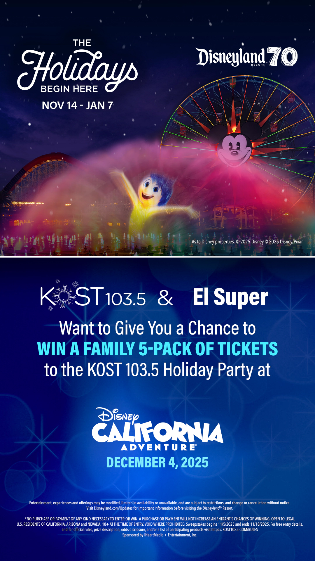 Win tickets for Family of 5 to KOST Private Party 