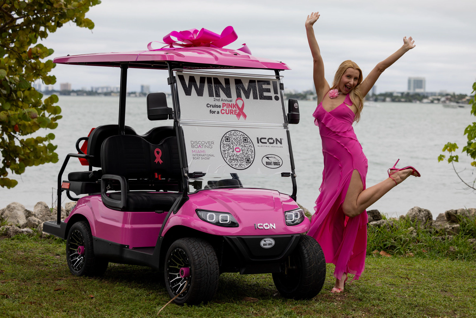 WIN THIS PINK ICON GOLF CART